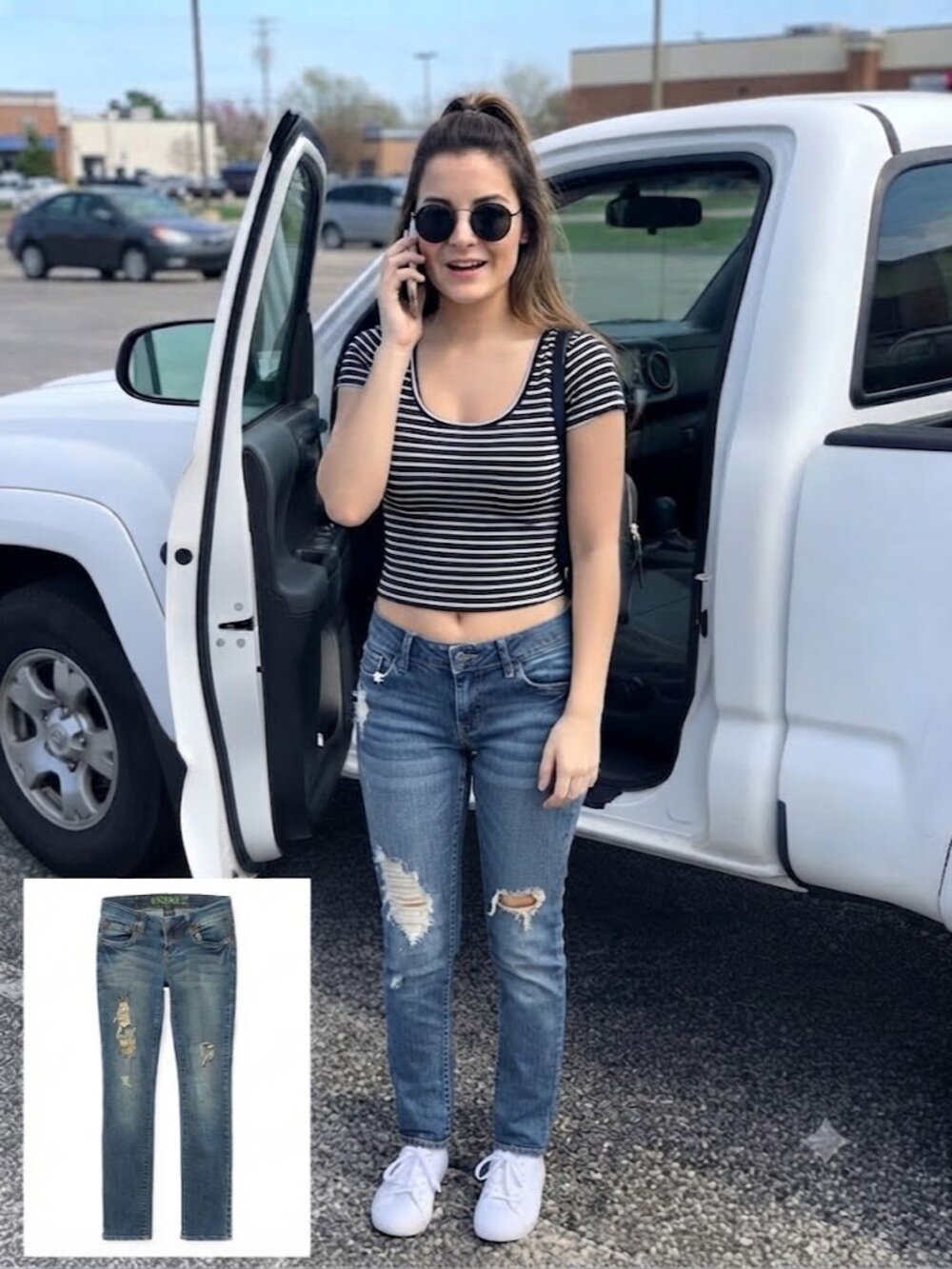 Hydraulic | Women’s Distressed Blue Denim Jeans- Size 7/8